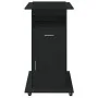 Podio de Lectura con Ruedas de Madera de Roble Negro de , Escritorios - Ref: Foro24-862299, Precio: 135,56 €, Descuento: -5%%