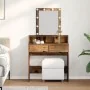 Mesa de Maquillaje con Espejo y Luces LED Madera Vieja Madera Ingenierizada | Foro24.es | Tu tienda online para hogar, jardín y más Foro24.es