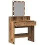Mesa de Maquillaje con Espejo y Luces LED Madera Vieja Madera Ingenierizada | Foro24.es | Tu tienda online para hogar, jardín y más Foro24.es