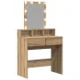 Toallero de con espejo y LEDs de madera elaborada en roble artesanal von , Schlafzimmerkommoden - Ref: Foro24-862301, Preis: ...
