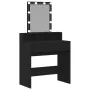 Mesa de Tocador con Espejo y Luces LED de Madera de Roble Negro | Foro24.es | Tu tienda online para hogar, jardín y más Foro24.es