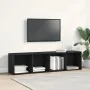 Gabinete de Libros/Gabinete de TV Roble Negro 36x30x143 cm by , Shelves and shelves - Ref: Foro24-862409, Price: 70,48 €, Dis...