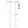 Gabinete de Libros/Gabinete de TV Roble Negro 36x30x143 cm by , Shelves and shelves - Ref: Foro24-862409, Price: 70,48 €, Dis...