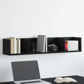Estante de pared CD Negro Roble 100x18x18 cm Madera elaborada von , Regale und Regale - Ref: Foro24-862462, Preis: 35,55 €, R...