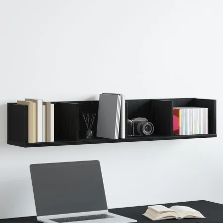 Estante de pared CD Negro Roble 100x18x18 cm Madera elaborada von , Regale und Regale - Ref: Foro24-862462, Preis: 35,55 €, R...