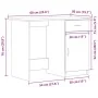 Escritorio Negro Roble 100x50x76 cm Madera de calidad | Foro24.es | Tu tienda online para hogar, jardín y más Foro24.es