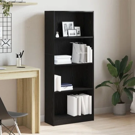 Estantería de roble negro - 60 x 24 x 143 cm - Hecha de madera elaborada | Foro24.es | Tu tienda online para hogar, jardín y más Foro24.es