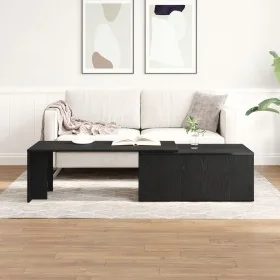 Mesa de café negra de roble, 150x50x35 cm, de madera de ingeniería de , Mesas de centro - Ref: Foro24-862478, Precio: 90,02 €...