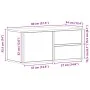 Mueble de TV de Roble Artesanal 80x34x35,5 cm en Madera by , TV Furniture - Ref: Foro24-862483, Price: 78,88 €, Discount: -5%%