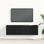 Mueble de TV Montado en la Pared de Roble Negro 100x30x30 cm Hecho de Madera Ingenierizada | Foro24.es | Tu tienda online para hogar, jardín y más Foro24.es