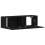 Mueble de TV Montado en la Pared de Roble Negro 100x30x30 cm Hecho de Madera Ingenierizada | Foro24.es | Tu tienda online para hogar, jardín y más Foro24.es