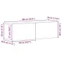 Mueble de TV Montado en la Pared de Roble Negro 100x30x30 cm Hecho de Madera Ingenierizada | Foro24.es | Tu tienda online para hogar, jardín y más Foro24.es