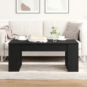 Mesa de Café Roble Negro 102x55x42 cm Madera
