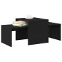Mesa de Centro Negra y de Roble 100x48x40 cm de Madera de Ingeniería | Foro24.es | Tu tienda online para hogar, jardín y más Foro24.es