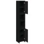 Armario de baño Negro Roble 30x30x183,5 cm Madera elaborada by , Bathroom furniture - Ref: Foro24-862505, Price: 90,79 €, Dis...