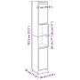 Armario de baño Negro Roble 30x30x183,5 cm Madera elaborada by , Bathroom furniture - Ref: Foro24-862505, Price: 90,79 €, Dis...
