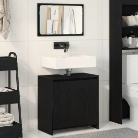 Gabinete de baño con espejo de madera de roble