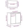 Gabinete de baño con espejo de madera de roble negro 60x33x61 cm de madera de ingeniería | Foro24.es | Tu tienda online para hogar, jardín y más Foro24.es