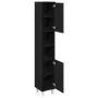 Gabinete de baño Negro Roble 30x30x179 cm Madera by , Bathroom furniture - Ref: Foro24-862513, Price: 84,06 €, Discount: -5%%