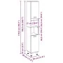 Gabinete de baño Negro Roble 30x30x179 cm Madera by , Bathroom furniture - Ref: Foro24-862513, Price: 84,06 €, Discount: -5%%