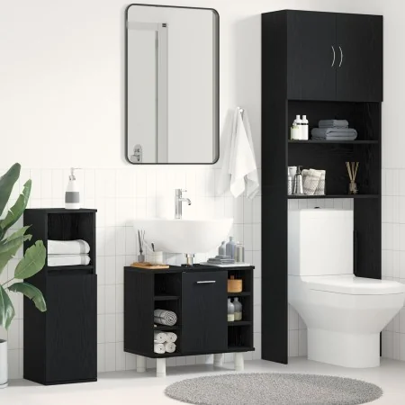 Cabinet de baño Negro Roble 60x32x54 cm Madera Ingenierizada by , Bathroom furniture - Ref: Foro24-862514, Price: 58,55 €, Di...