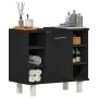 Cabinet de baño Negro Roble 60x32x54 cm Madera Ingenierizada by , Bathroom furniture - Ref: Foro24-862514, Price: 58,55 €, Di...