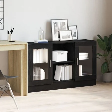 Mueble Auxiliar Roble Negro Madera de calidad y vidrio Mediano | Foro24.es | Tu tienda online para hogar, jardín y más Foro24.es
