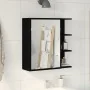 Espejo de baño con armario negro de roble, tamaño 62,5x20,5x64 cm, hecho de madera by , bathroom vanities - Ref: Foro24-86252...