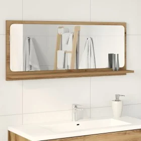 Espejo de baño de roble artesanal de 90x10,5x37 cm de , Tocadores de baño - Ref: Foro24-862527, Precio: 47,32 €, Descuento: -5%%