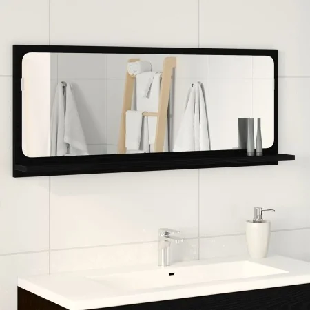 Espejo de baño Roble Negro 90x10.5x37 cm de madera de ingeniería de , Tocadores de baño - Ref: Foro24-862528, Precio: 48,48 €...