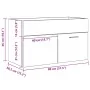 Gabinete de lavabo para baño negro roble 80x38,5x46 cm de madera von , Badezimmerwaschtische - Ref: Foro24-862529, Preis: 53,...