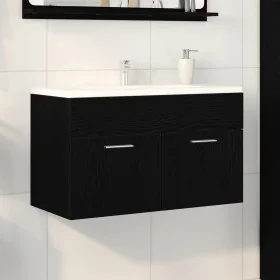 Comprar Mueble de baño Negro Roble 90x38,5x46 cm
