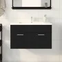 Mueble de baño Negro Roble 90x38,5x46 cm Madera elaborada | Foro24.es | Tu tienda online para hogar, jardín y más Foro24.es