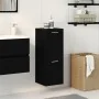 Armario de pared para baño Negro Roble 30x30x80 cm Madera Fabricada by , Bathroom furniture - Ref: Foro24-862531, Price: 48,4...
