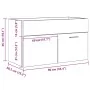 Mueble de baño Negro Roble 90x38,5x46 cm Madera elaborada | Foro24.es | Tu tienda online para hogar, jardín y más Foro24.es
