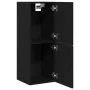 Armario de pared para baño Negro Roble 30x30x80 cm Madera Fabricada by , Bathroom furniture - Ref: Foro24-862531, Price: 48,4...