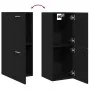 Armario de pared para baño Negro Roble 30x30x80 cm Madera Fabricada by , Bathroom furniture - Ref: Foro24-862531, Price: 48,4...