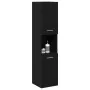 Gabinete de baño de pared negro y roble de 30x30x130 cm, de madera compuesta de , Tocadores de baño - Ref: Foro24-862532, Pre...