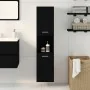 Gabinete de baño de pared negro y roble de 30x30x130 cm, de madera compuesta de , Tocadores de baño - Ref: Foro24-862532, Pre...