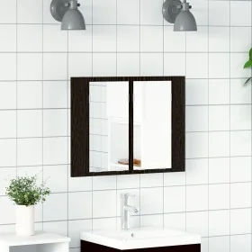 Espejo de baño LED con armario Negro Roble 60x12x45 cm de madera von , Badezimmerwaschtische - Ref: Foro24-862550, Preis: 61,...