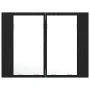 Espejo de baño LED con armario Negro Roble 60x12x45 cm de madera von , Badezimmerwaschtische - Ref: Foro24-862550, Preis: 61,...