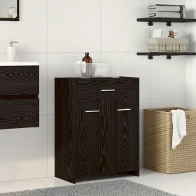 Armario de baño Negro Roble 60x33x80 cm Madera by , Bathroom furniture - Ref: Foro24-862551, Price: 75,23 €, Discount: -5%%
