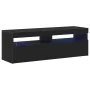 Mueble de TV con LED Negro Roble 120x35x40 cm Madera elaborada by , TV Furniture - Ref: Foro24-862553, Price: 93,52 €, Discou...