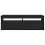 Mueble de TV con LED Negro Roble 120x35x40 cm Madera elaborada by , TV Furniture - Ref: Foro24-862553, Price: 93,52 €, Discou...