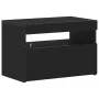 Mueble de TV con luces LED Negro Roble 60x35x40 cm de madera | Foro24.es | Tu tienda online para hogar, jardín y más Foro24.es