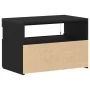 Mueble de TV con luces LED Negro Roble 60x35x40 cm de madera | Foro24.es | Tu tienda online para hogar, jardín y más Foro24.es