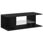 Mueble de TV con luces LED en roble negro, 90x39x30 cm, de madera elaborada by , TV Furniture - Ref: Foro24-862562, Price: 63...