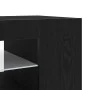 Mueble de TV con luces LED en roble negro, 90x39x30 cm, de madera elaborada by , TV Furniture - Ref: Foro24-862562, Price: 63...