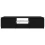 Mueble de TV con luces LED, negro y roble, 140x40x35.5 cm, de madera de , Muebles TV - Ref: Foro24-862563, Precio: 109,99 €, ...