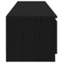 Mueble de TV con luces LED, negro y roble, 140x40x35.5 cm, de madera de , Muebles TV - Ref: Foro24-862563, Precio: 109,99 €, ...